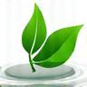 Green leaf icon representing eco-friendly cleaning